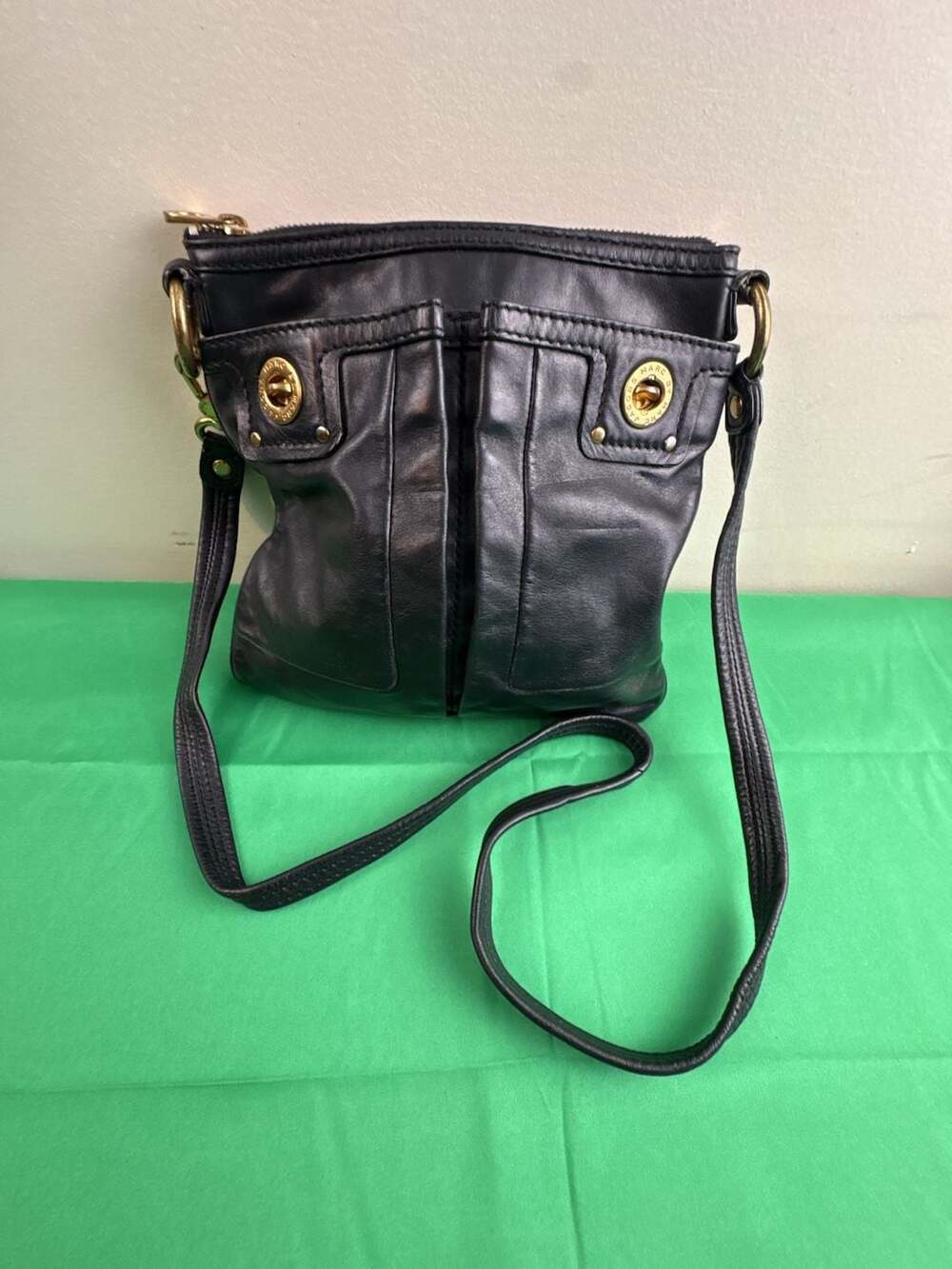 Marc by Marc Jacobs Classic Q Natasha Black Leather Crossbody Bag